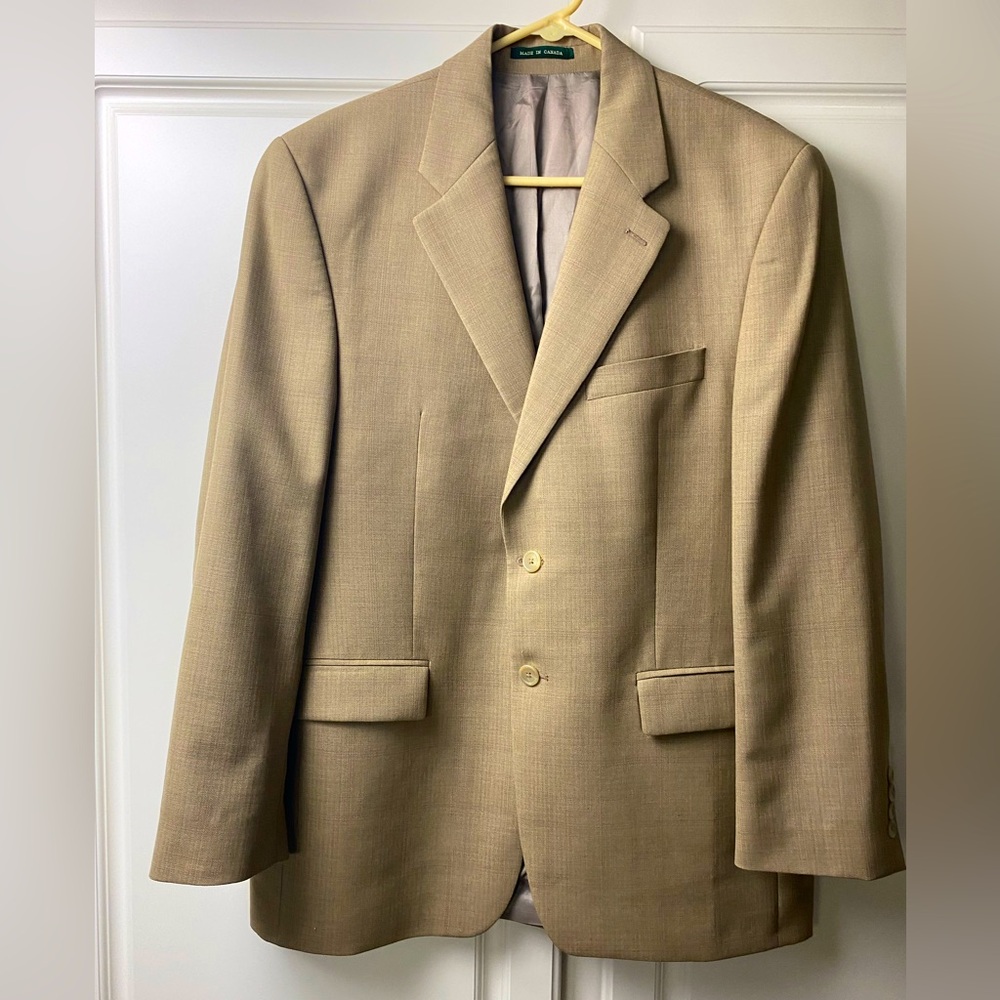 Lauren Ralph Lauren,Size 40R Hanger,Oatmeal color, 100% Wool, Blazer/Coat/Jacket